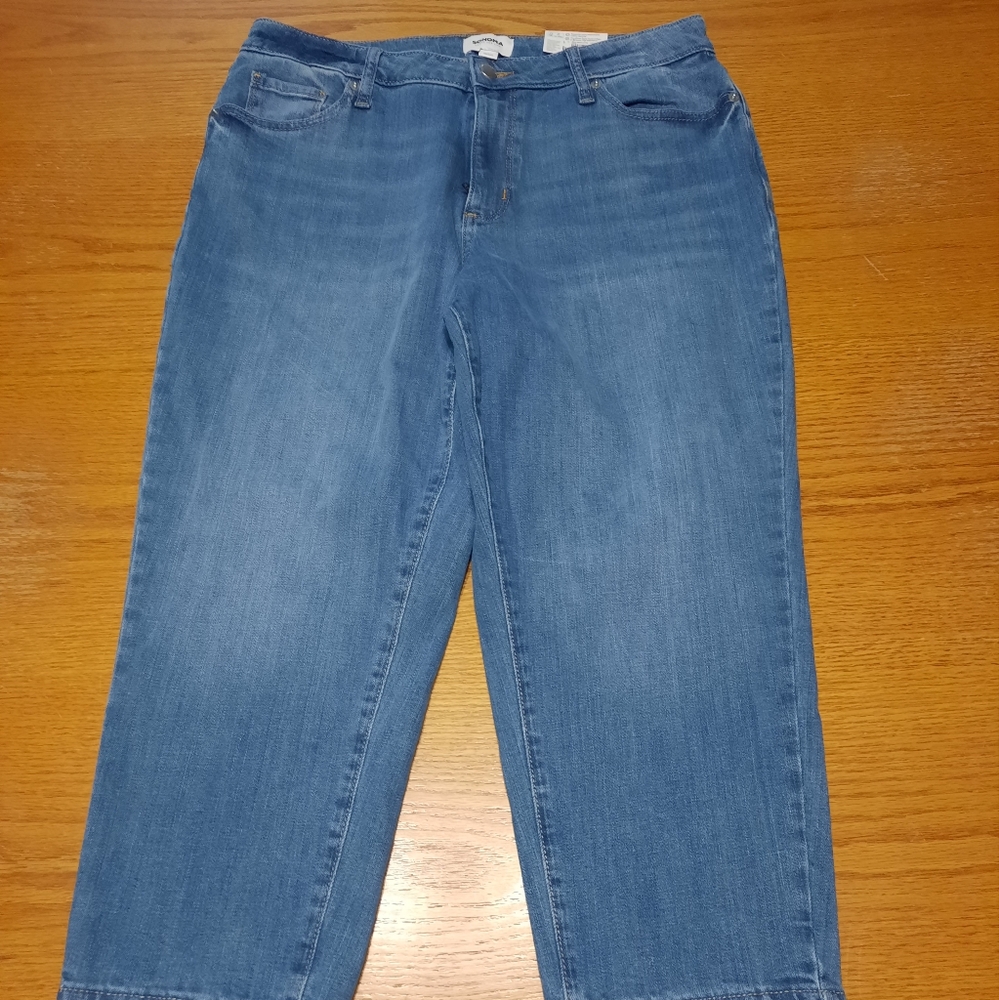 NWT Sonoma Blue Size 16P Slim Ankle Jeans